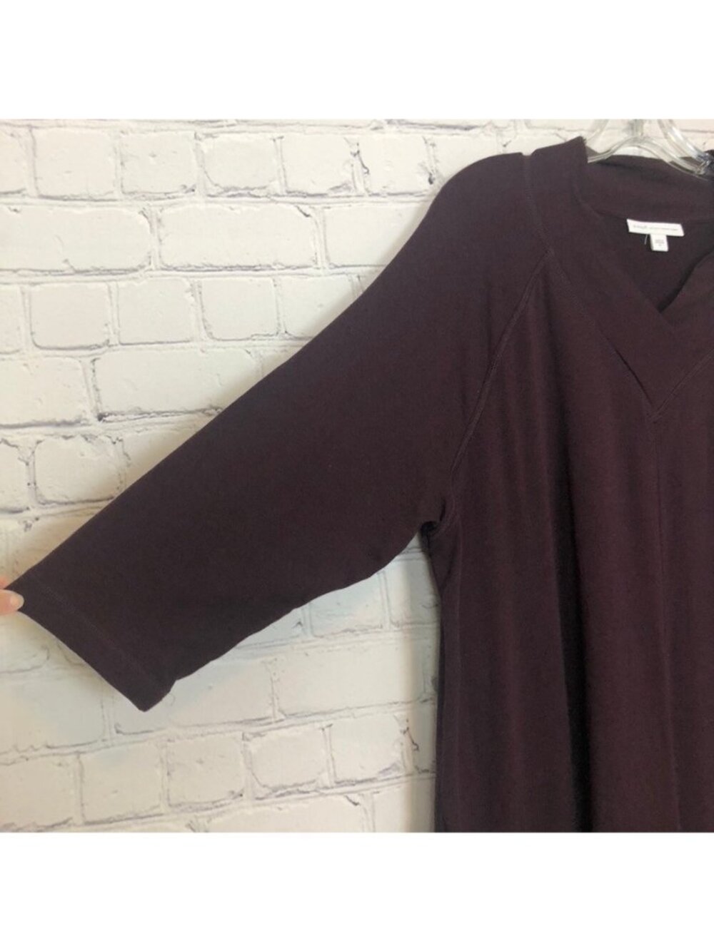 J Jill Pure Jill Affinity French Terry Pullover Top Size XL Purple - Picture 3 of 7